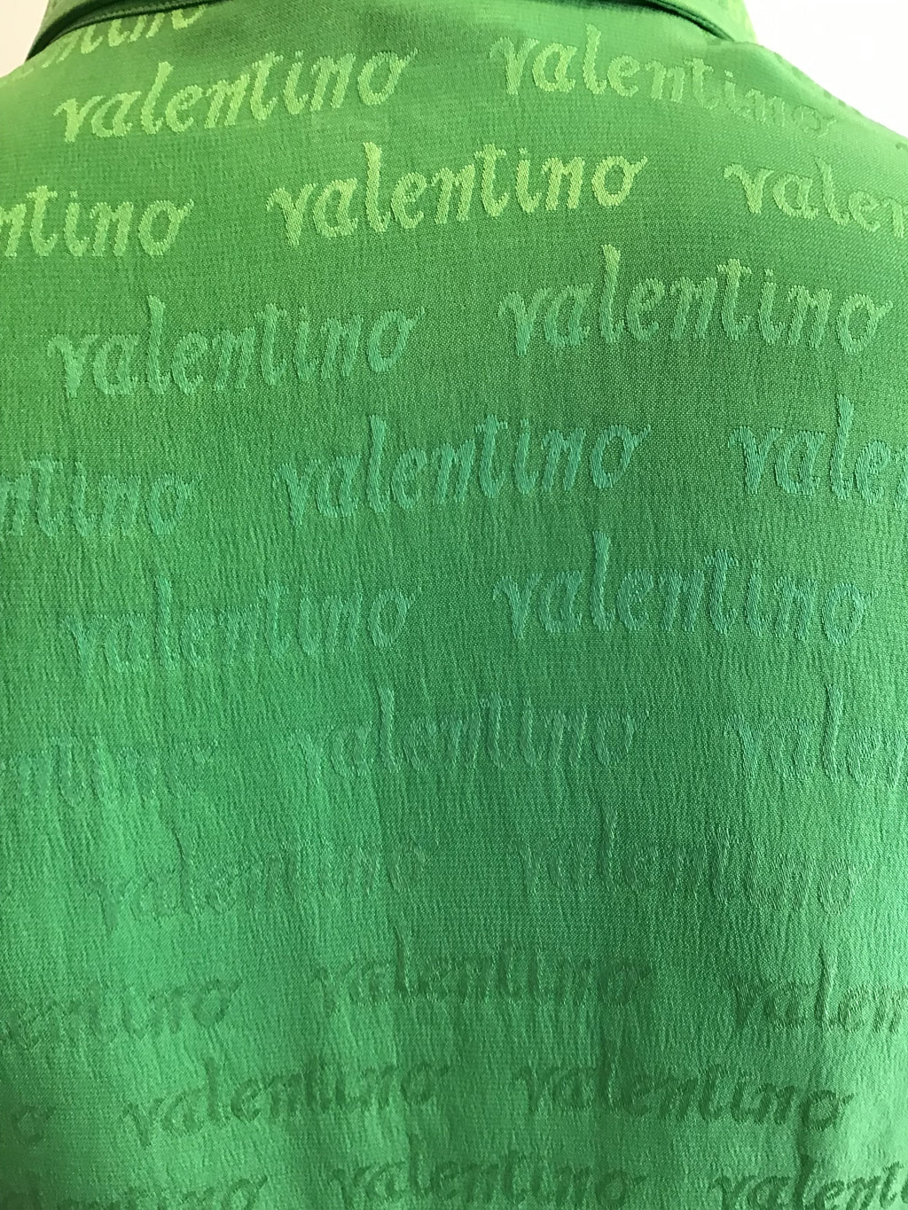 1970’s Valentino Green Silk Blouse Size 6