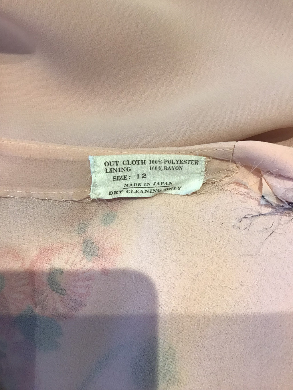 1980’s Pink Polyester Blend Dress Attributed to Hanae Mori Size 8