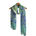 Van Gogh Irises Long Sheer Scarf – Lightweight, Elegant, Silky-Soft