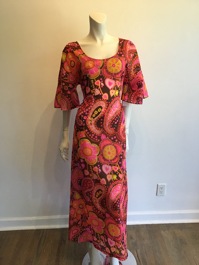 1960’s Multicolored Mr B Polyester Dress Size 8