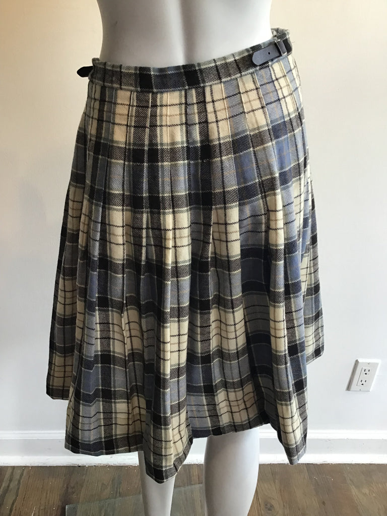 1960’s Wool Plaid Kilt Skirt Size 6