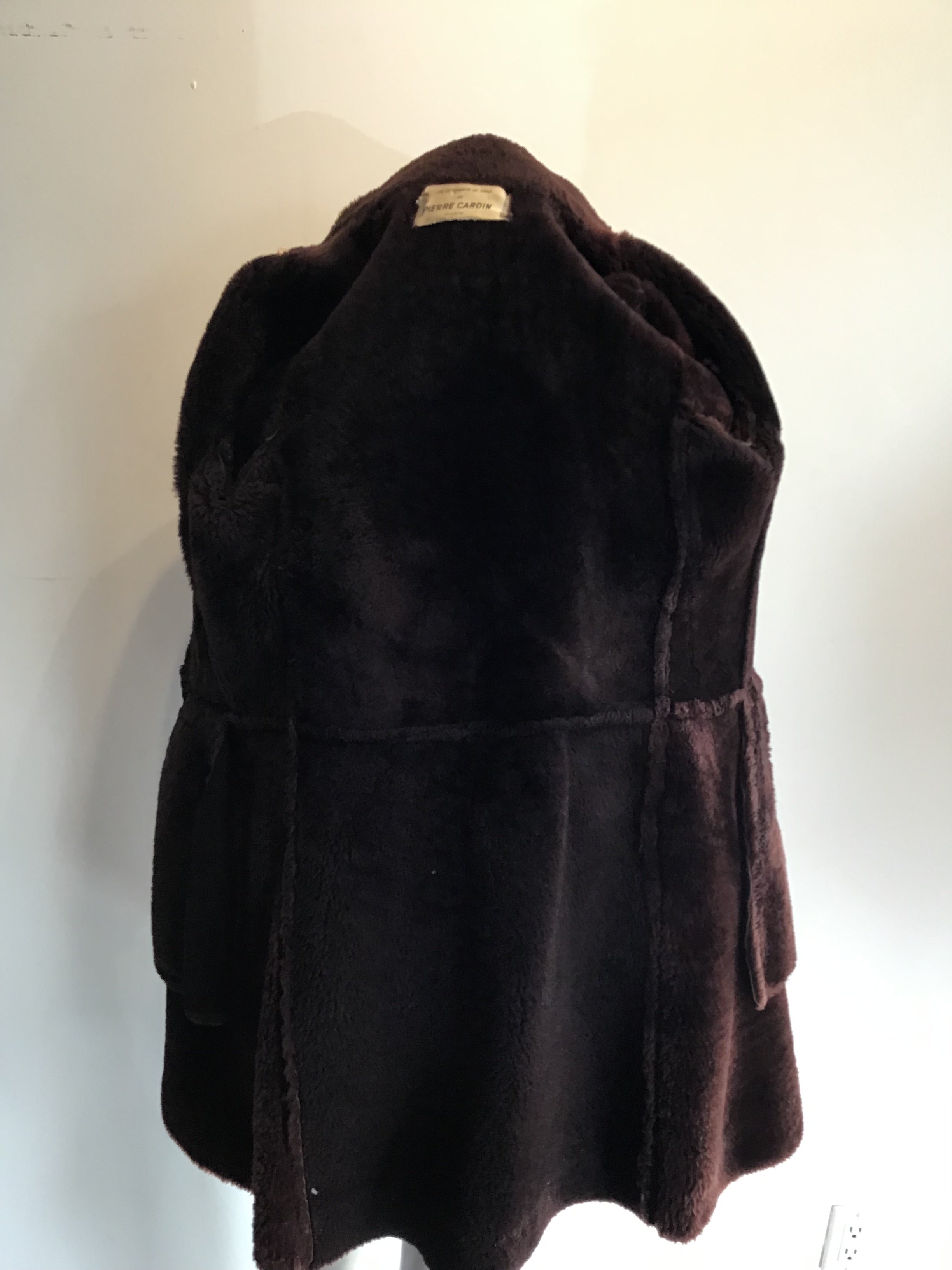 Late 1960s Pierre Cardin Brown Suede Coat Size 6