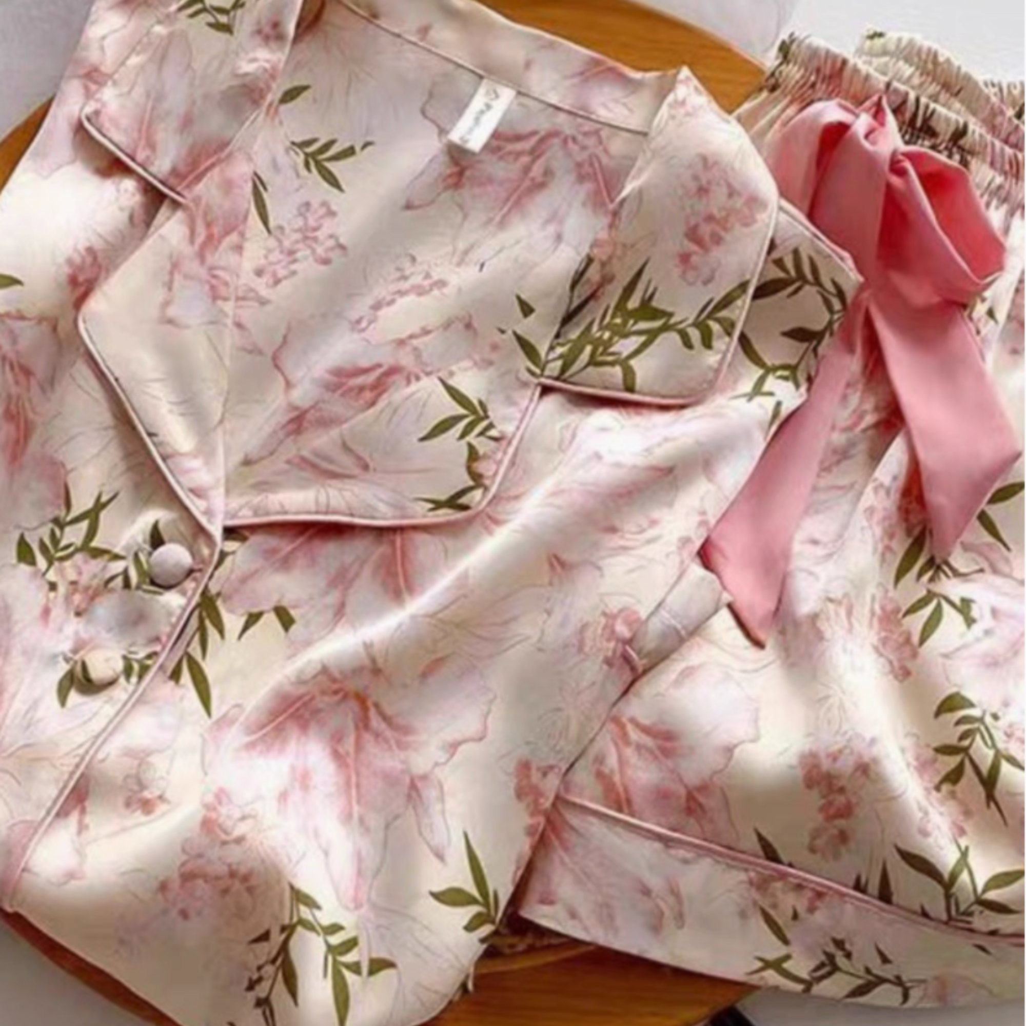 Floral Satin Pajama Set – Gift-able Lounge Sleepwear