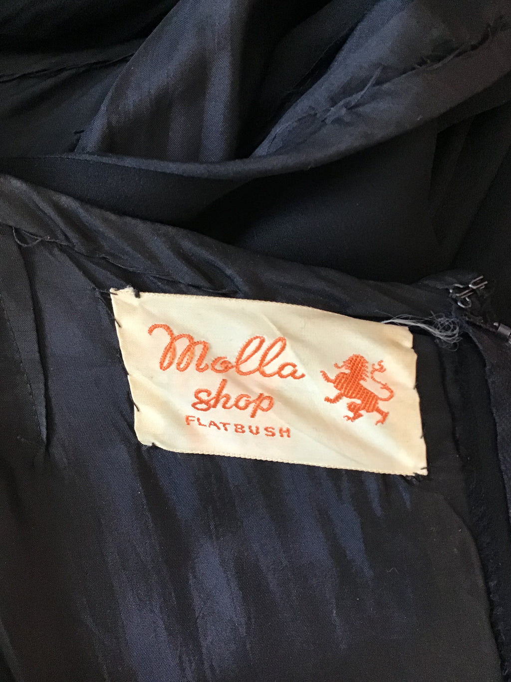 1960’s Black Chiffon Cocktail Dress Size 6