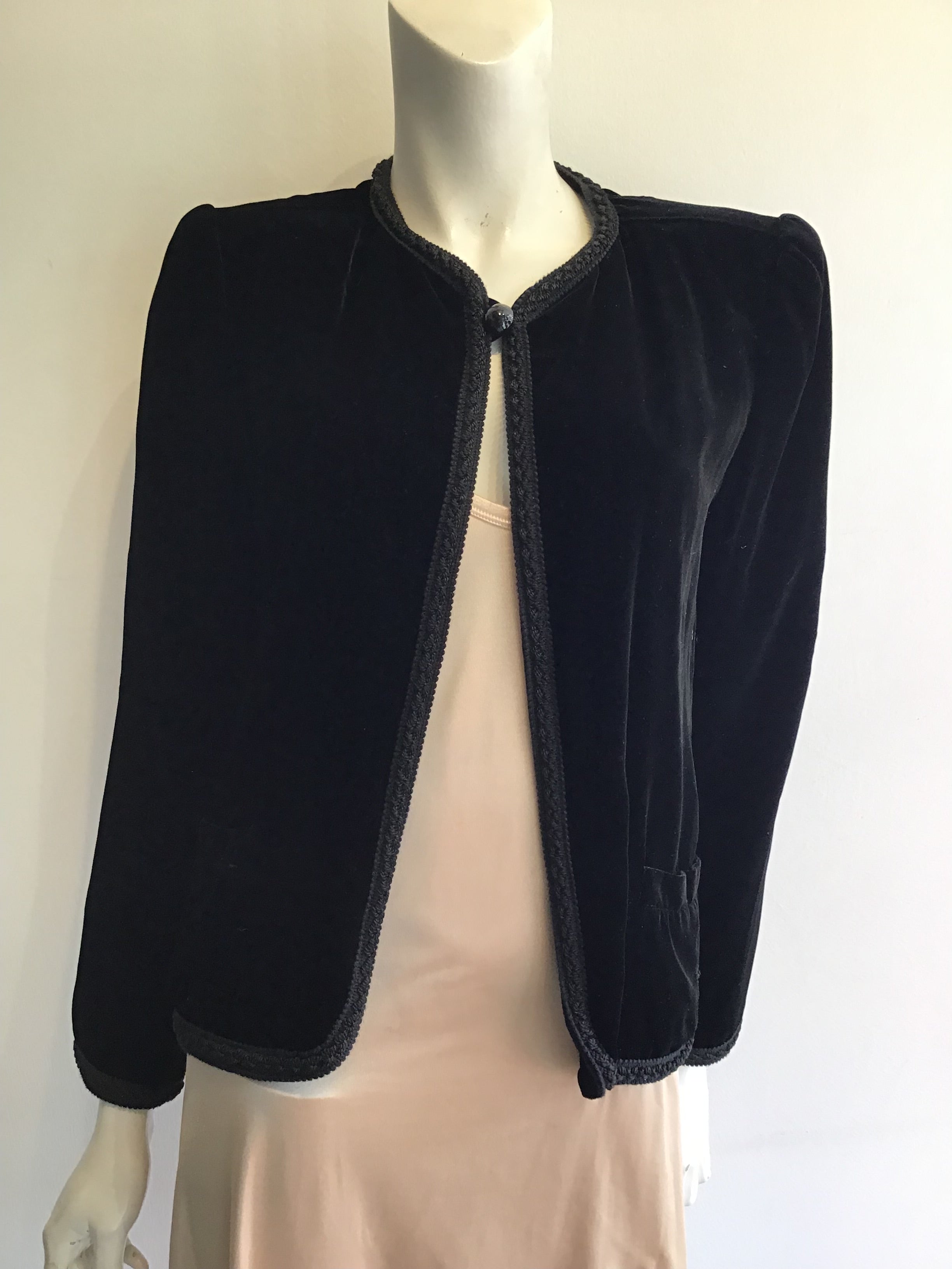 1990’s Ungaro Black Velvet Jacket Size 6