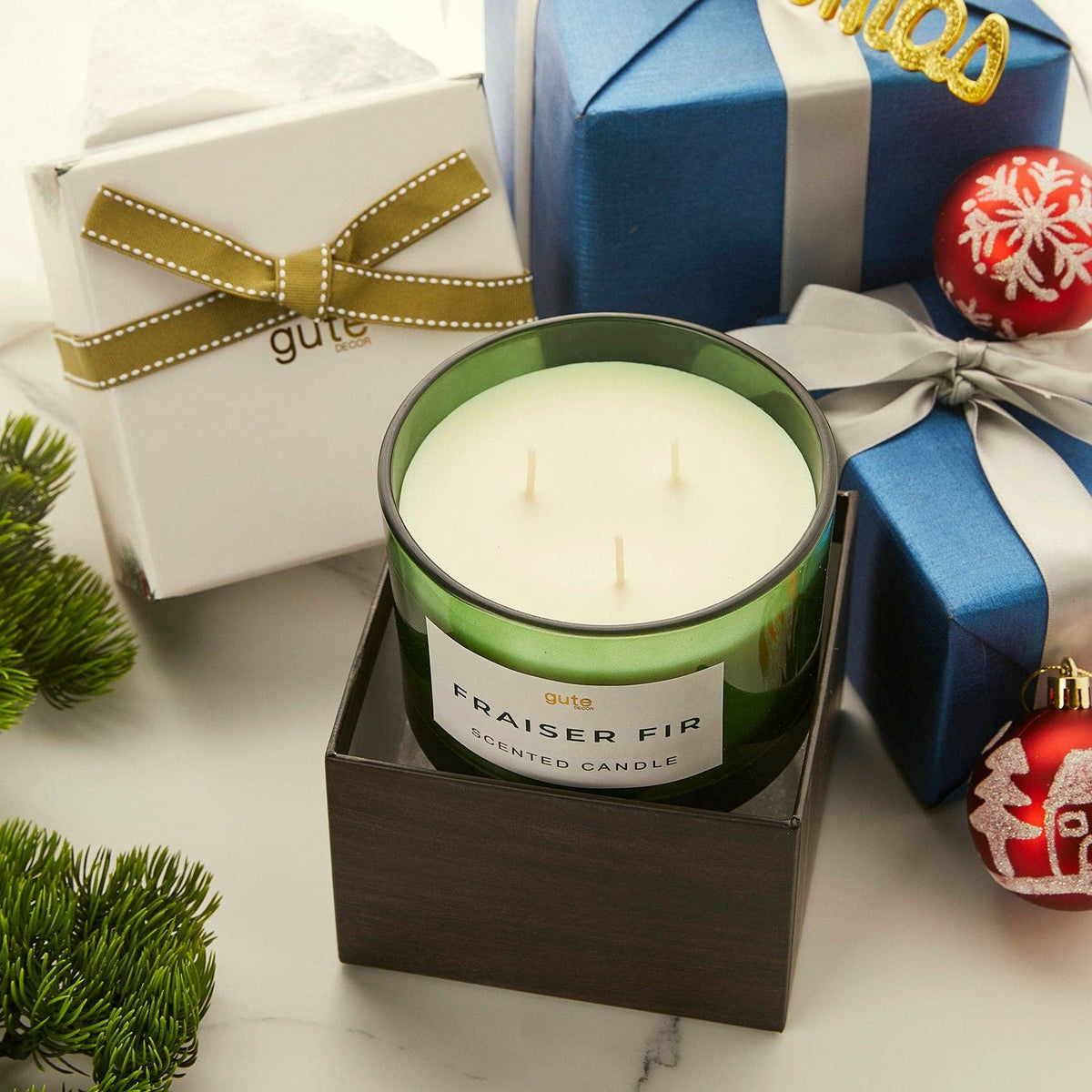 Fir 3-Wick Festive Scented Soy Candle 17oz - Holiday