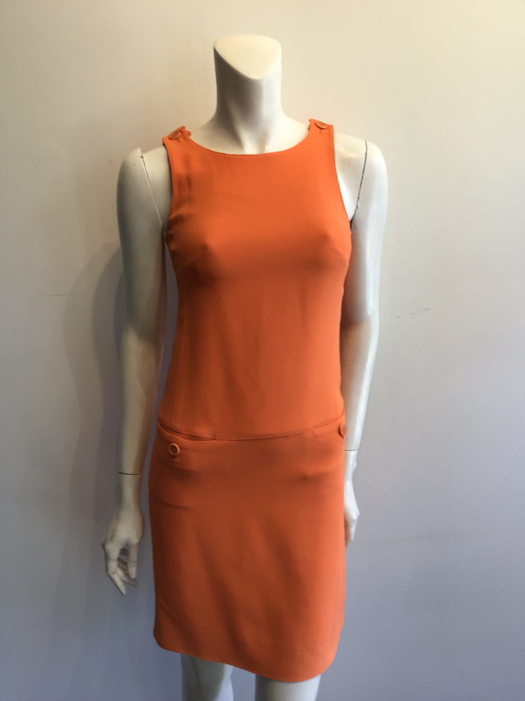 2000’s Orange Lycra Cotton Blend Dress Size 4