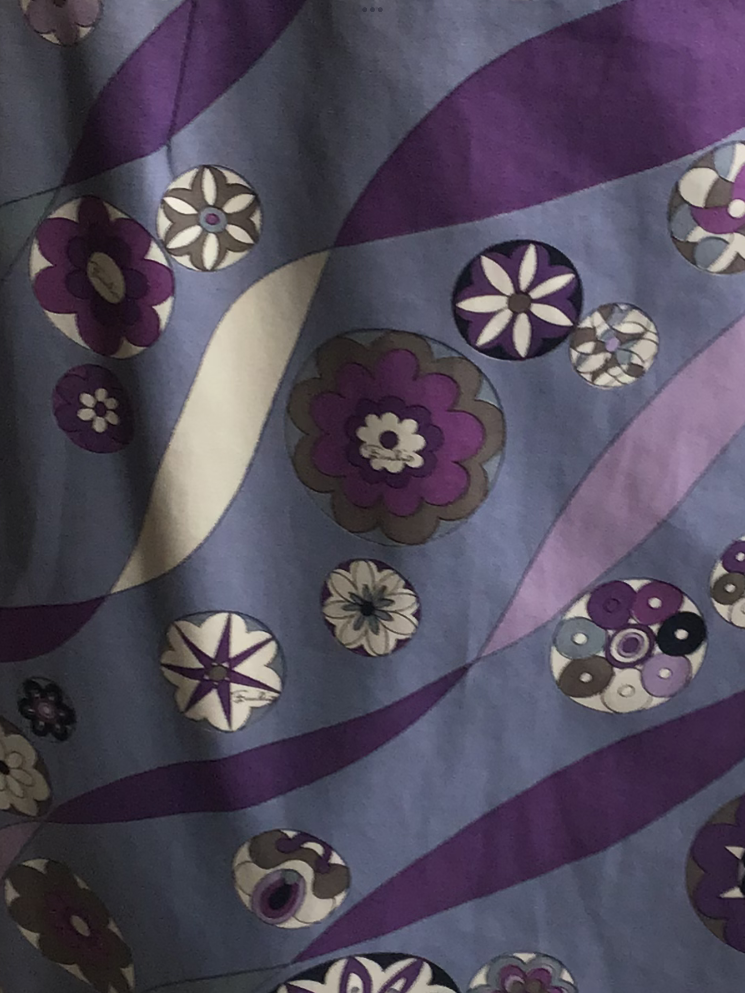 2000s Emilio Pucci Cotton Blues and Purple Skirt Size 8emilip