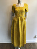 1960’s Malouf Yellow Silk Lamé Evening Dress Size 6