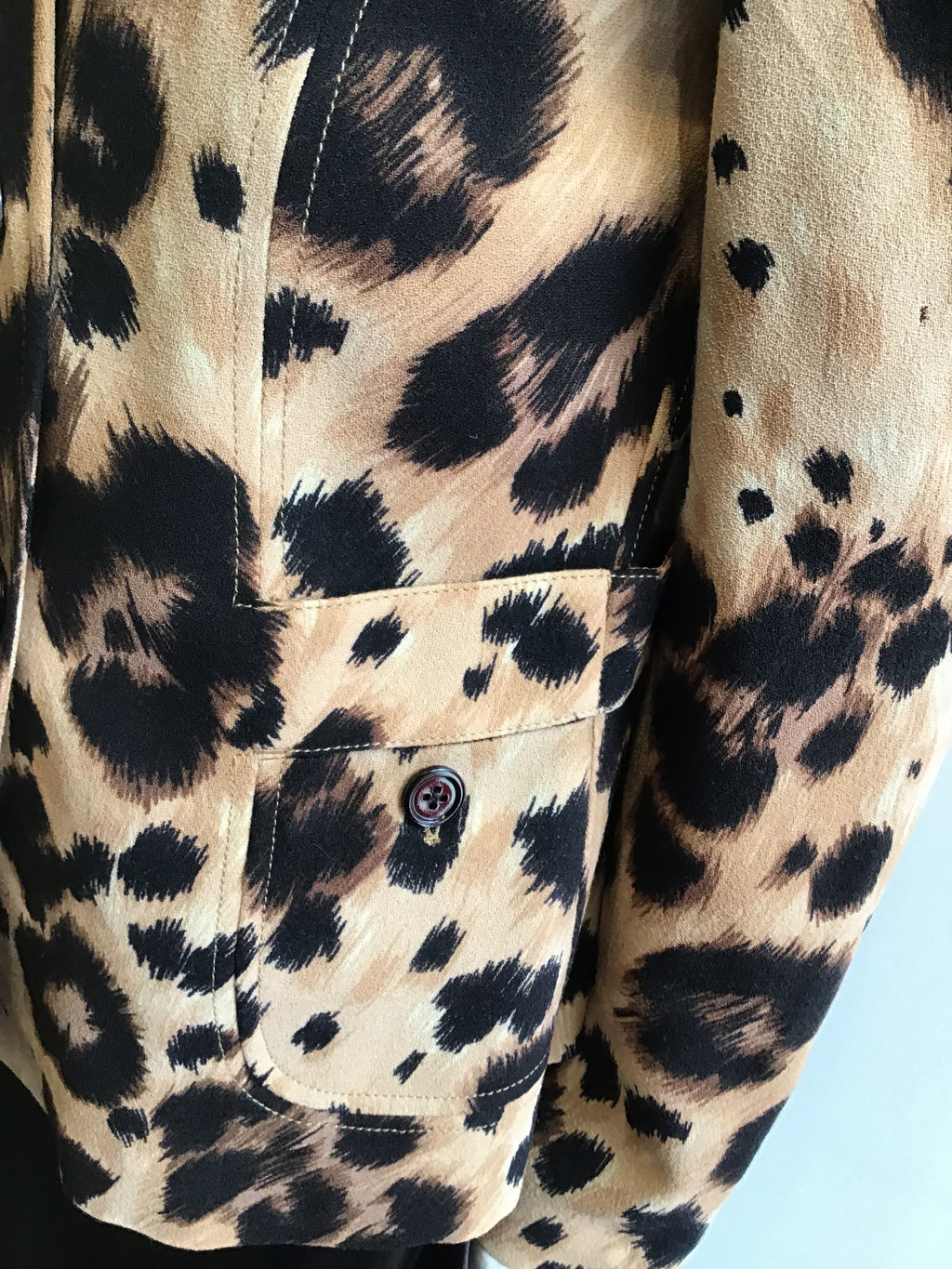 2000’s Valentino Wool Leopard Print Jacket Size 10
