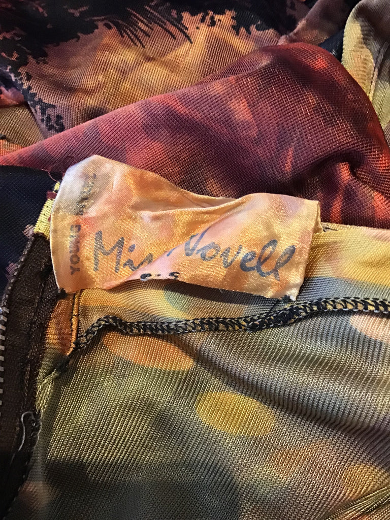 1970s Miss Novell  long  halter  Dress Size 2