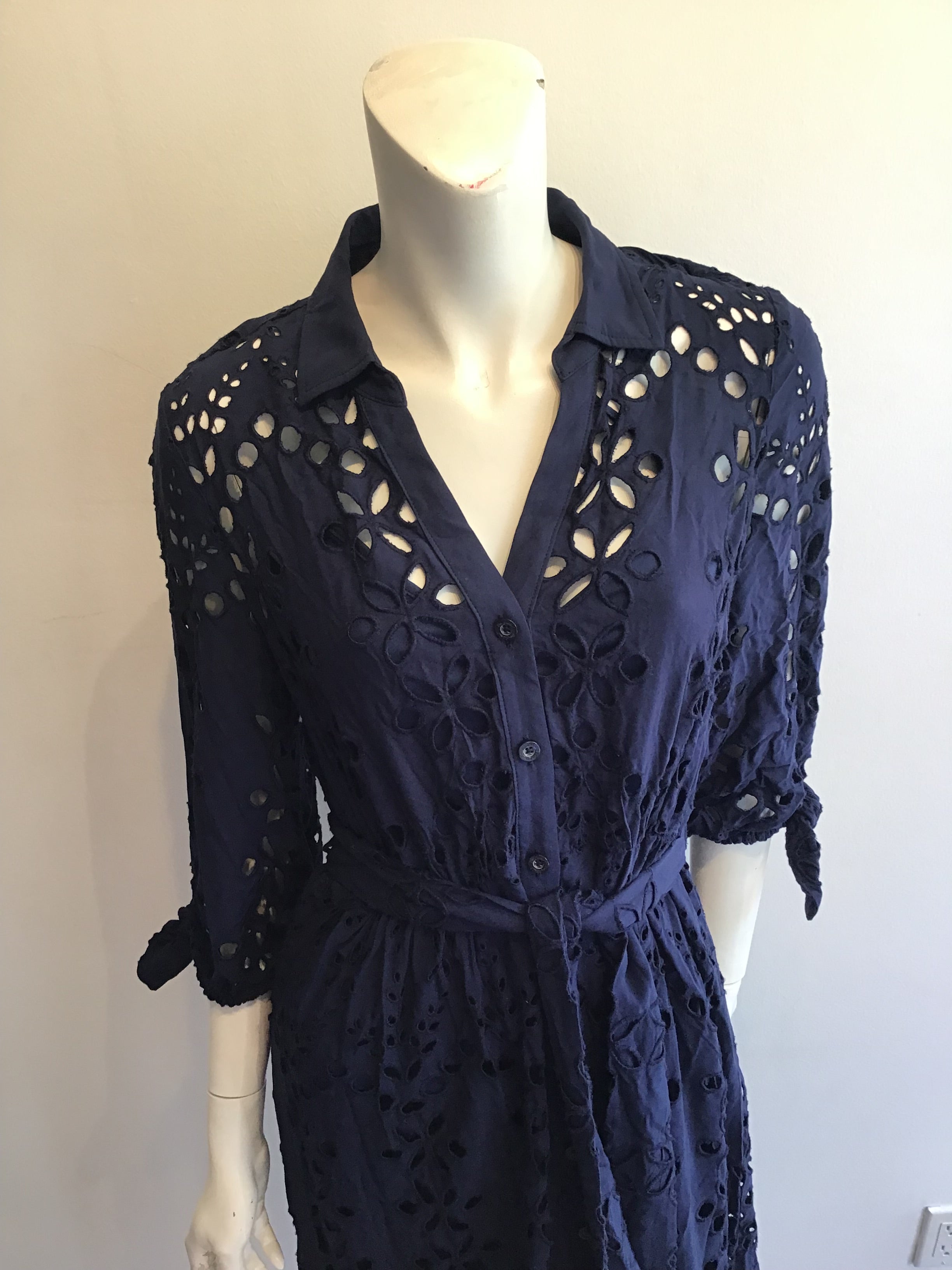 2000’s Navy Blue Rayon Lilly Pulitzer Maxi Dress Size 6