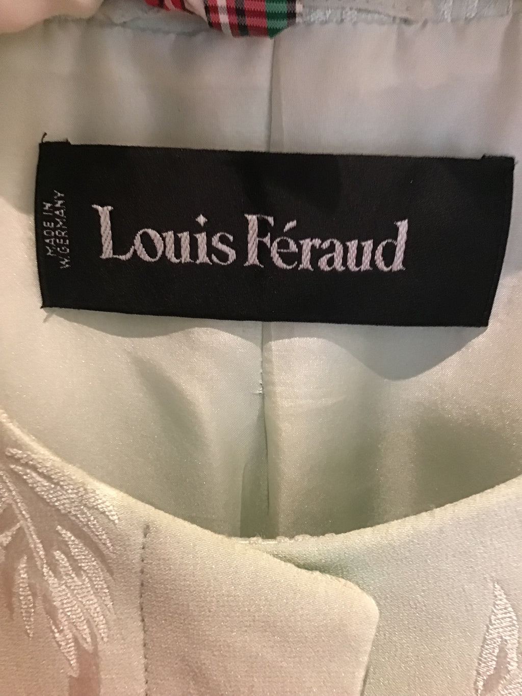 1980’s Mint Green Silk Louis Féraud  Size 4