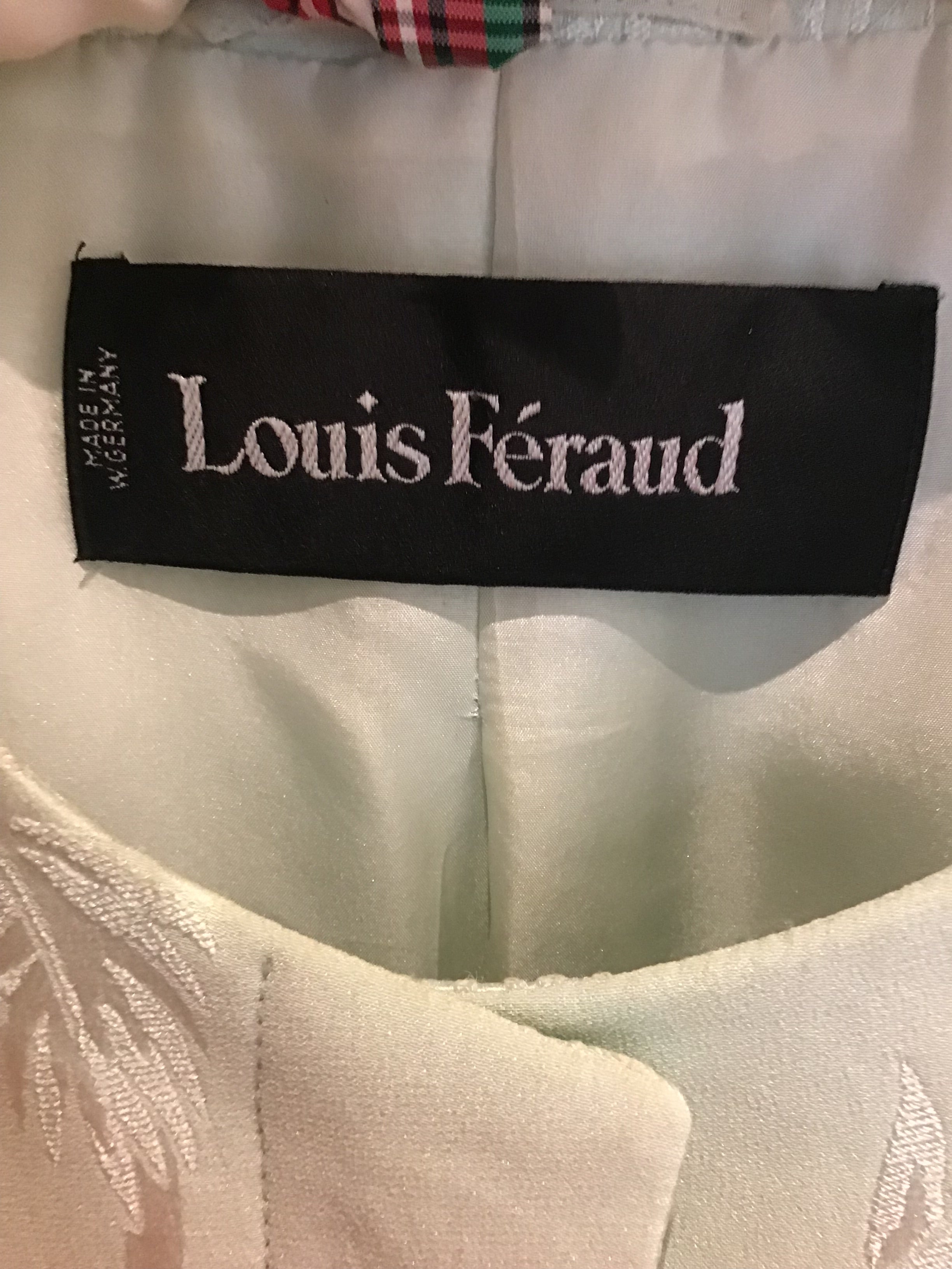 1980’s Mint Green Silk Louis Féraud  Size 4