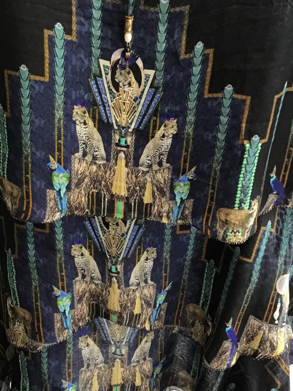 2000’s Camilla blue and Black Silk Mini Dress Size 8/10