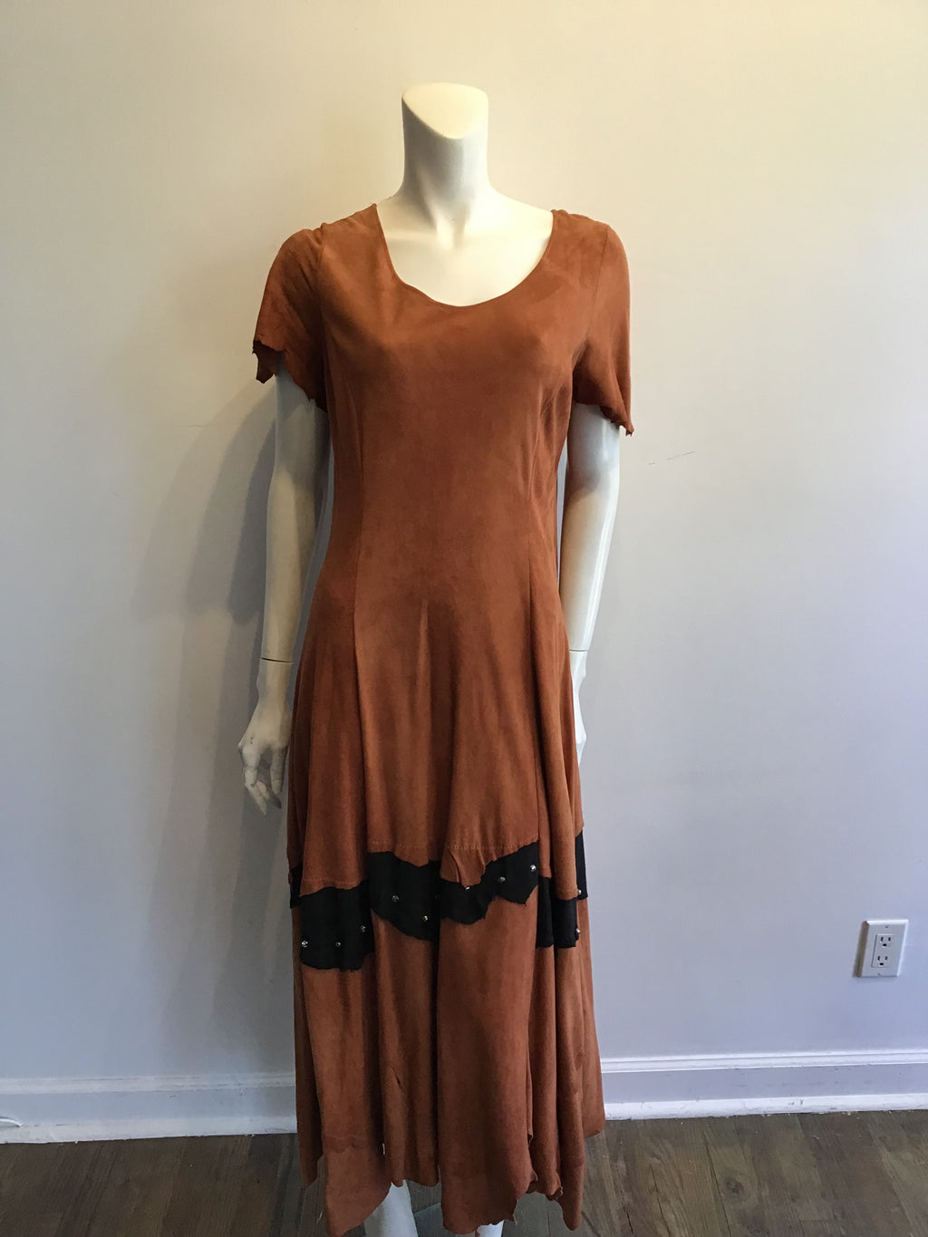 1990’s Blue Rose Carmel Suede Dress Size 8
