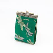 Butterfly & Dragonfly Brocade RFID Card Holder