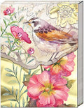 PINK FLORAL BIRD Pocket Notepad