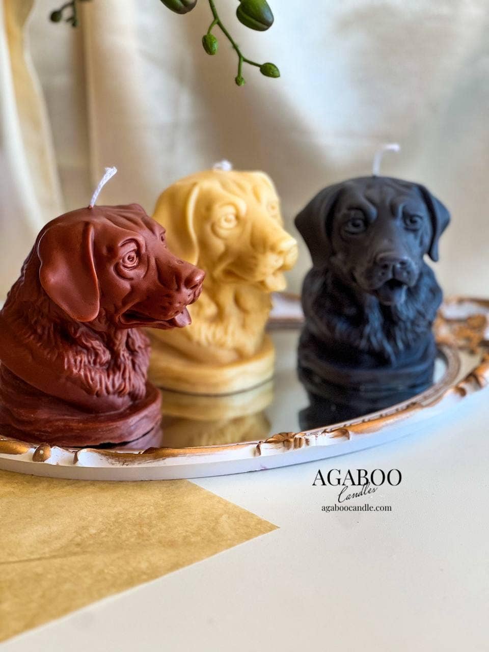 Dog's head Candle 4.5x4 inches