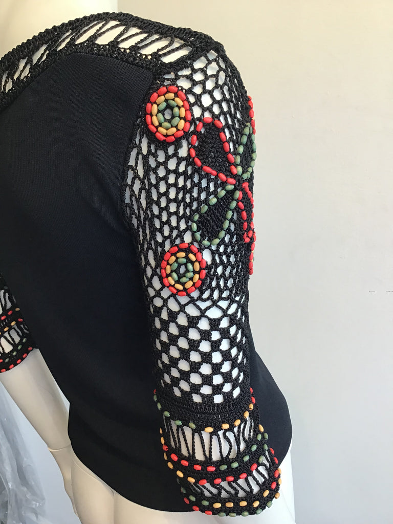 1990s Vicoise Vlack Knitted Top by Joseph A Size 6