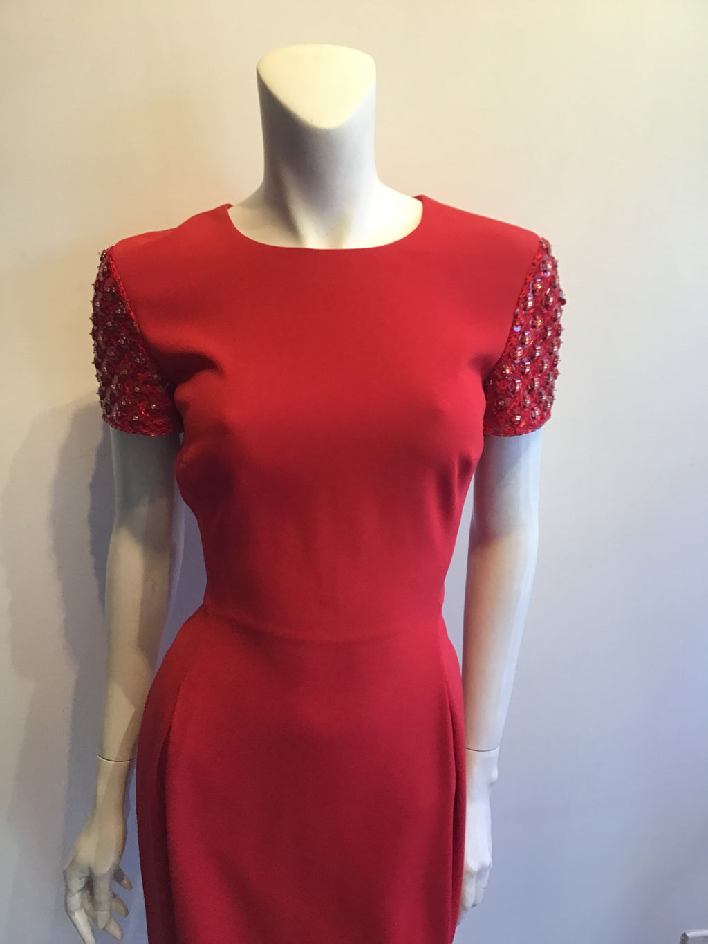 1990’s Escada Red Silk Blend Cocktail Dress Size 8