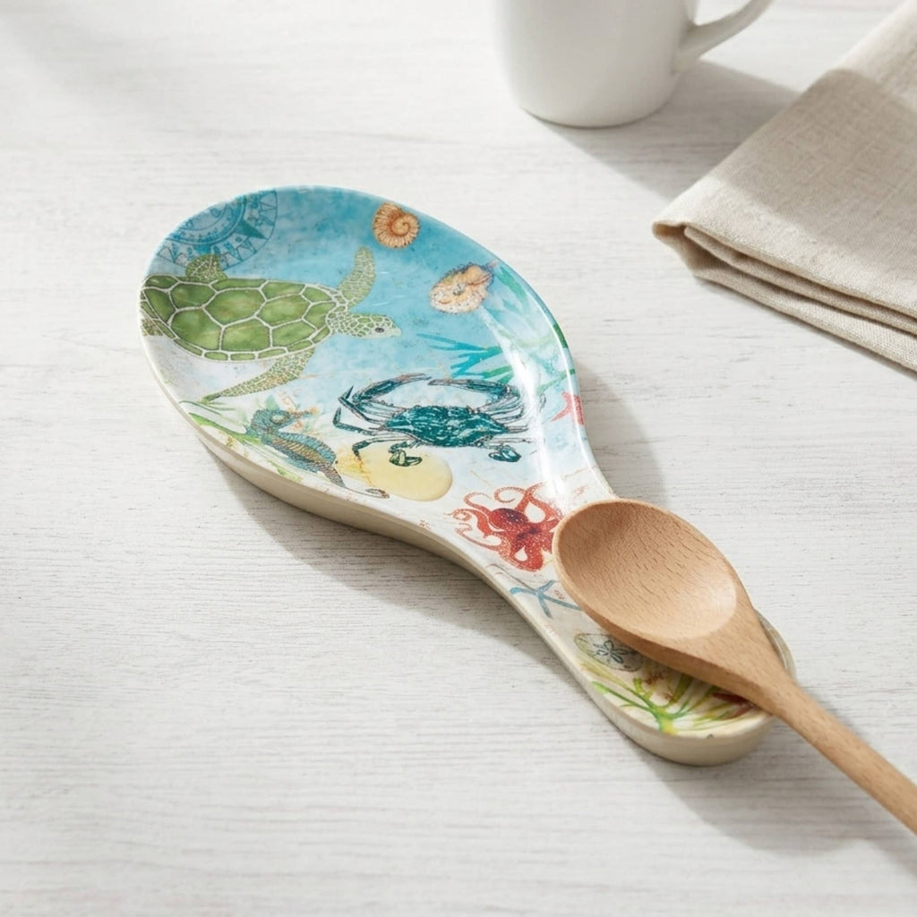 Sealife Melamine Kitchen Spoon Rest