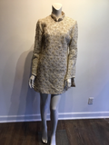 1960’s Crean and Gold Lace Mini Dress Size 10