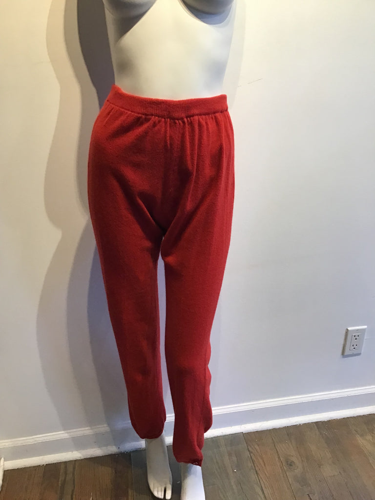 1980s Sonia Rykiel Red Wool 3 Piece Ensemble Size 6