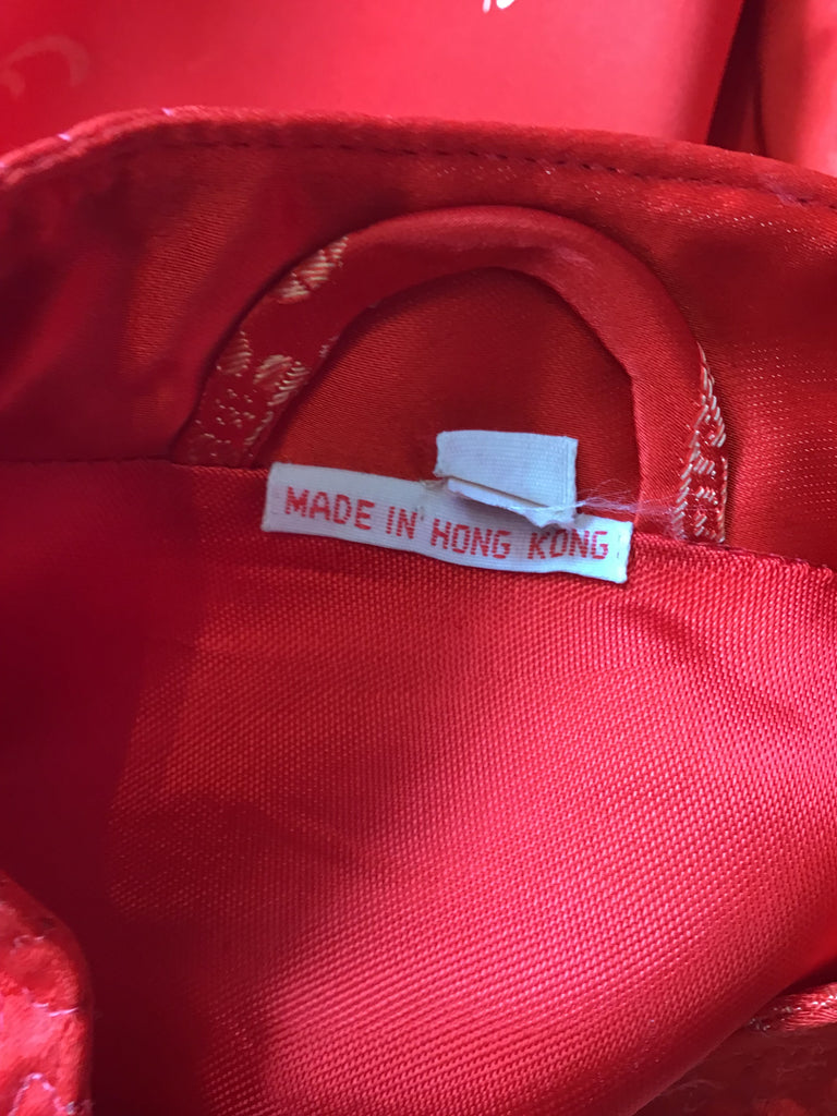 1960’s Silk Red  Chinese Robe Size 8