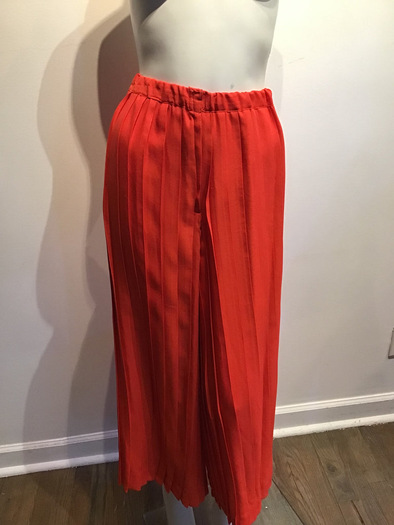 1970’s Deep Carmine Red Pleated Pants Size 8