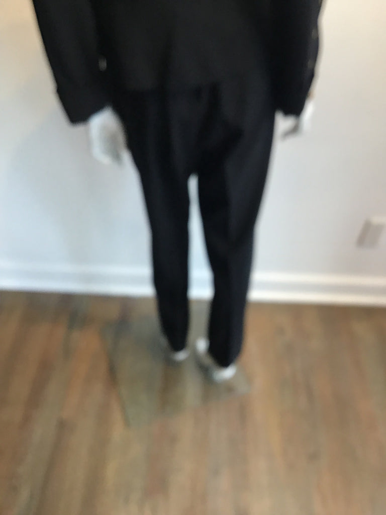 1990s Black Wool Griffith Gray St John’s Pant Suit Size 10