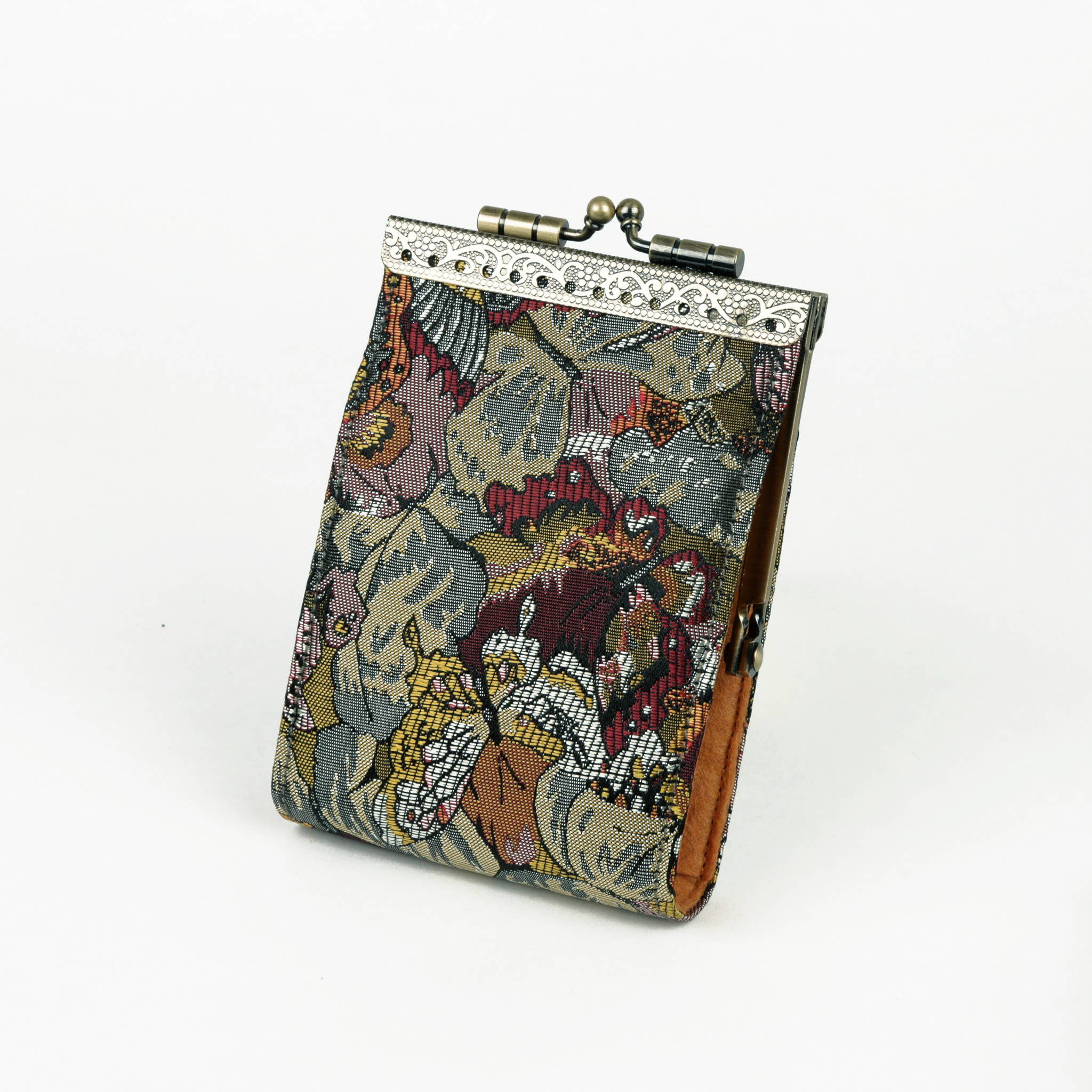 Floral Brocade RFID Card Holder / Business Card Case