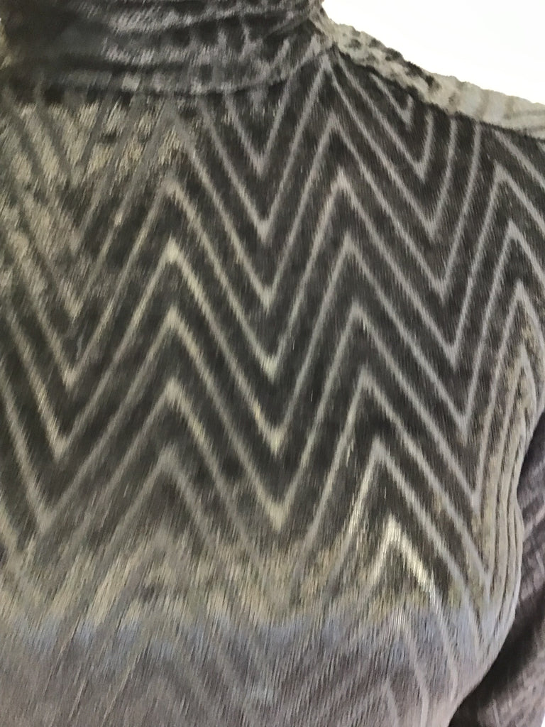 1970’s Black Herrigbone Cotton Blend Maxi Dress Size 6