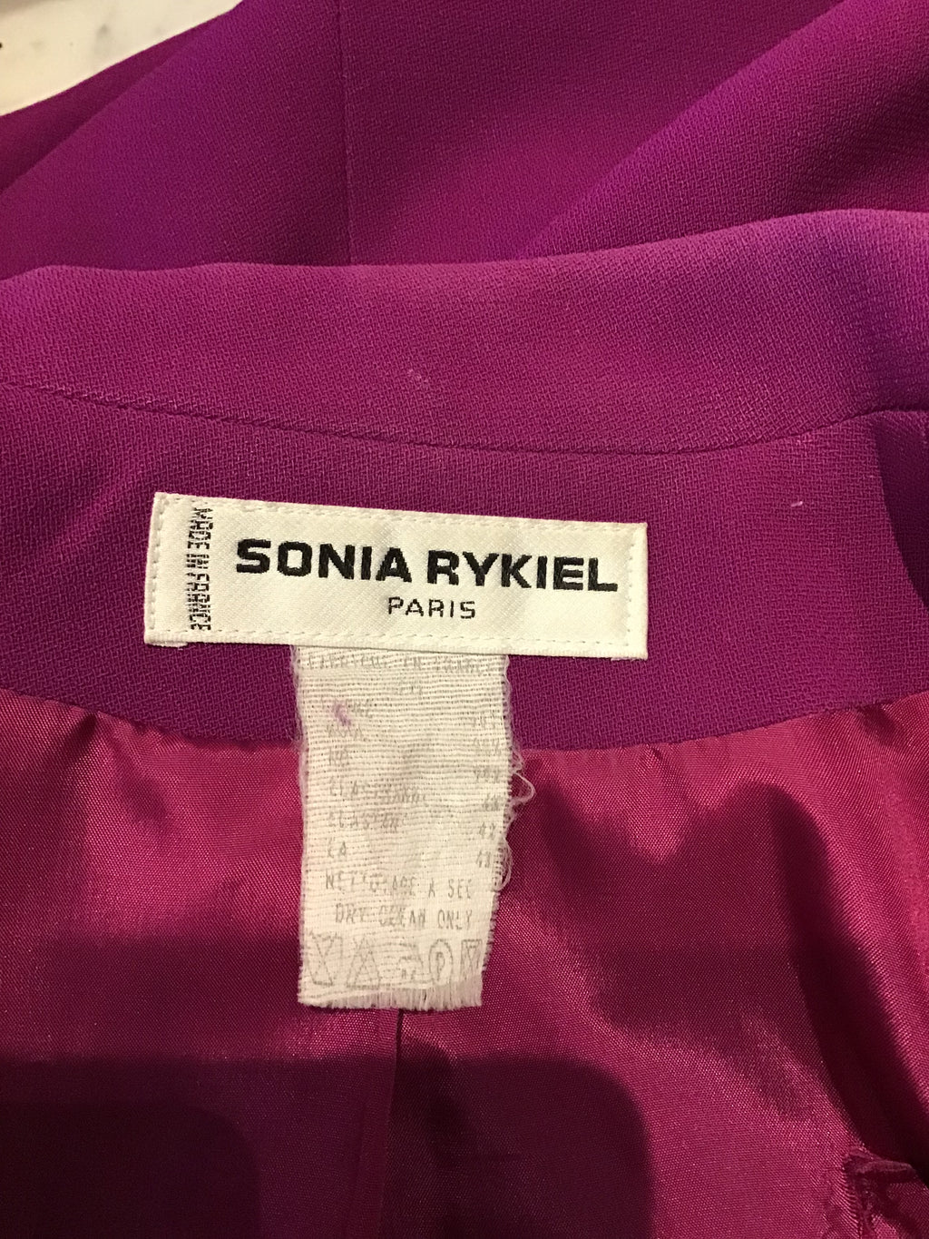 1980’s Sonia Rykiel Wool Purple Blazer Size 6