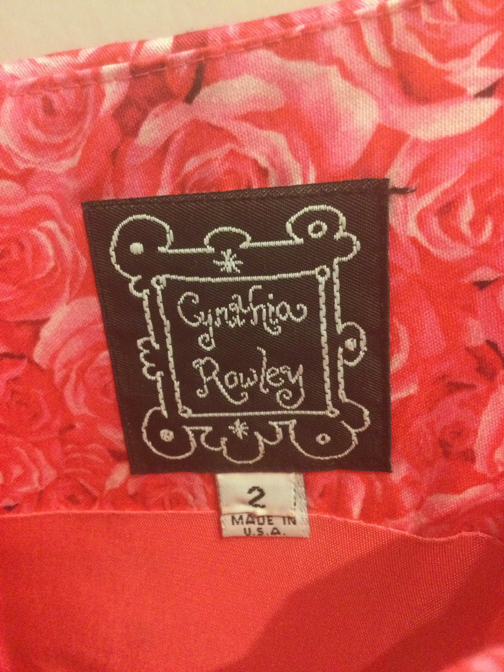 2000s Pink Cynthia Rawley Cotton Dress Size 2