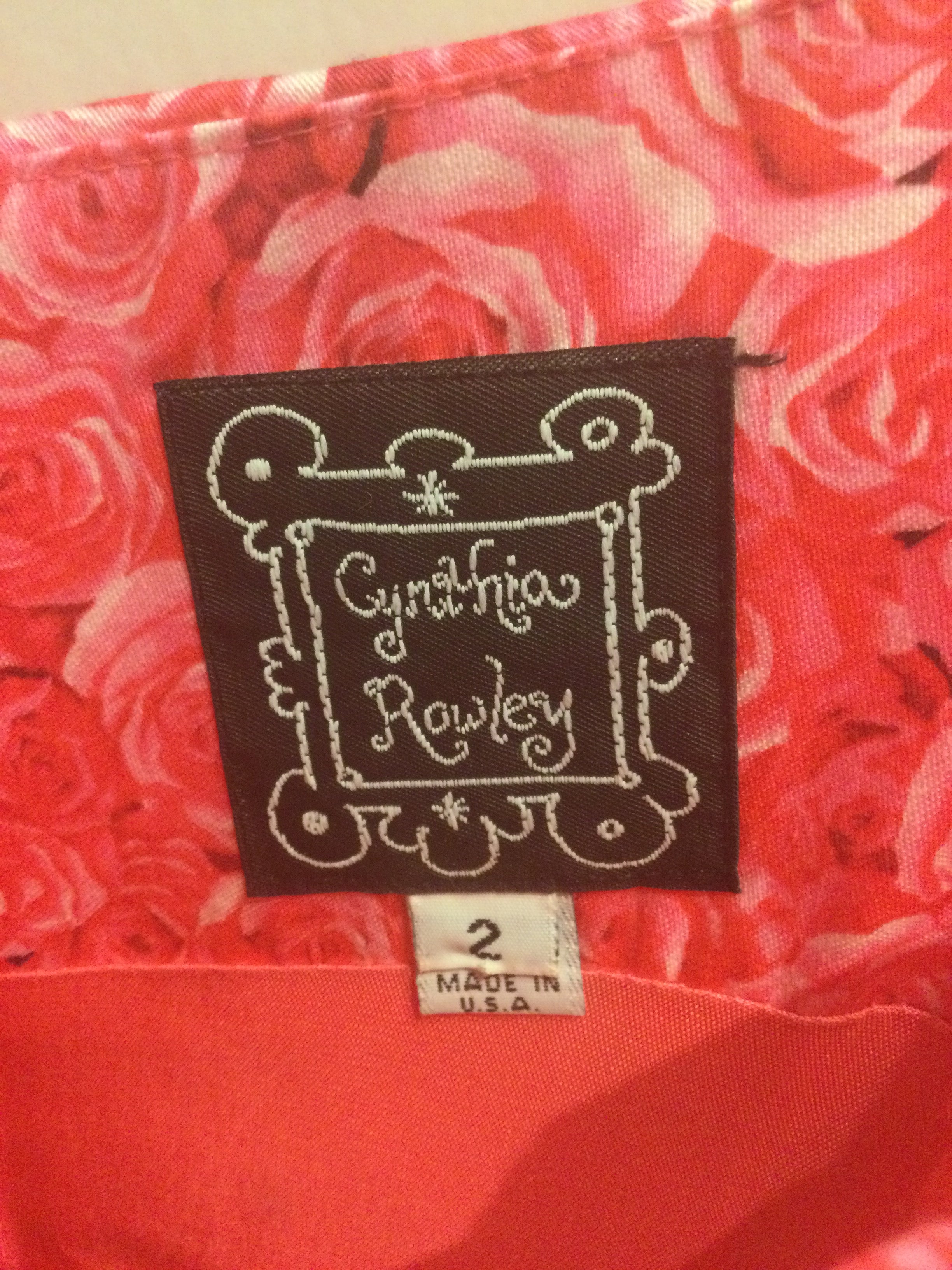 2000s Pink Cynthia Rawley Cotton Dress Size 2