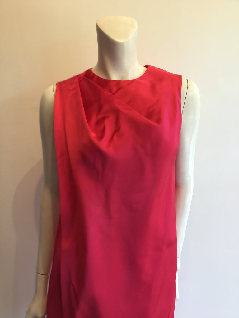 1960’s Raspberry Pink Silk Satin Evening Gown Size 4