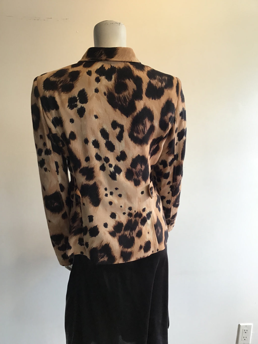 2000’s Valentino Wool Leopard Print Jacket Size 10