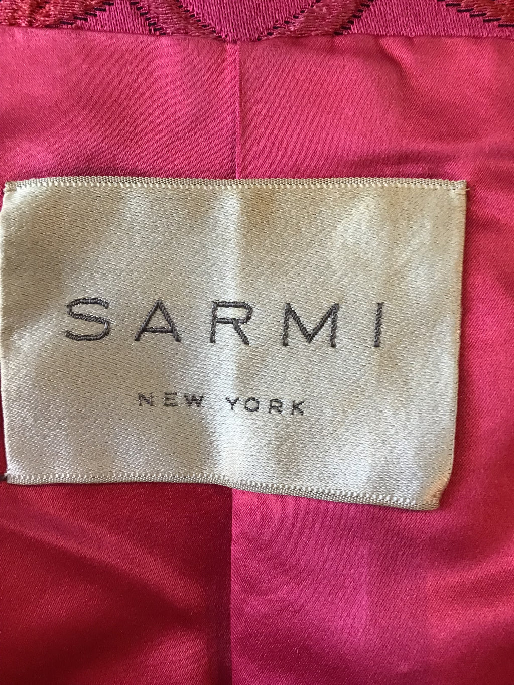 1960’s Sarmi Pink Silk Brocaded dress with Jacket Size. 6