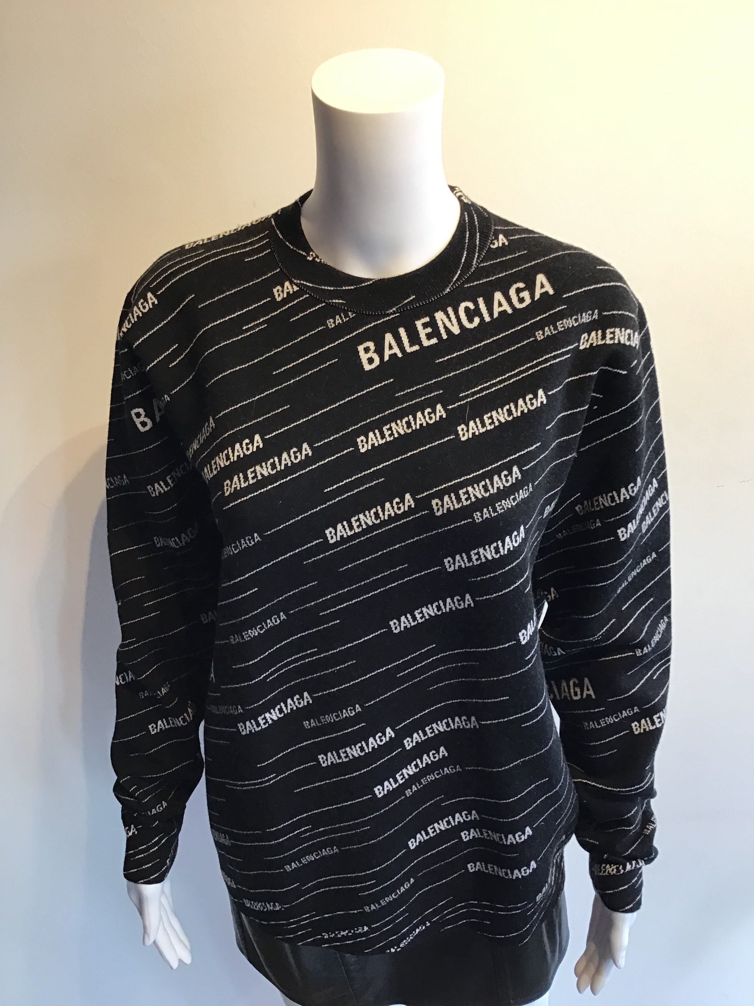 2000’s Balenciaga Wool Black and White Sweater Size XS