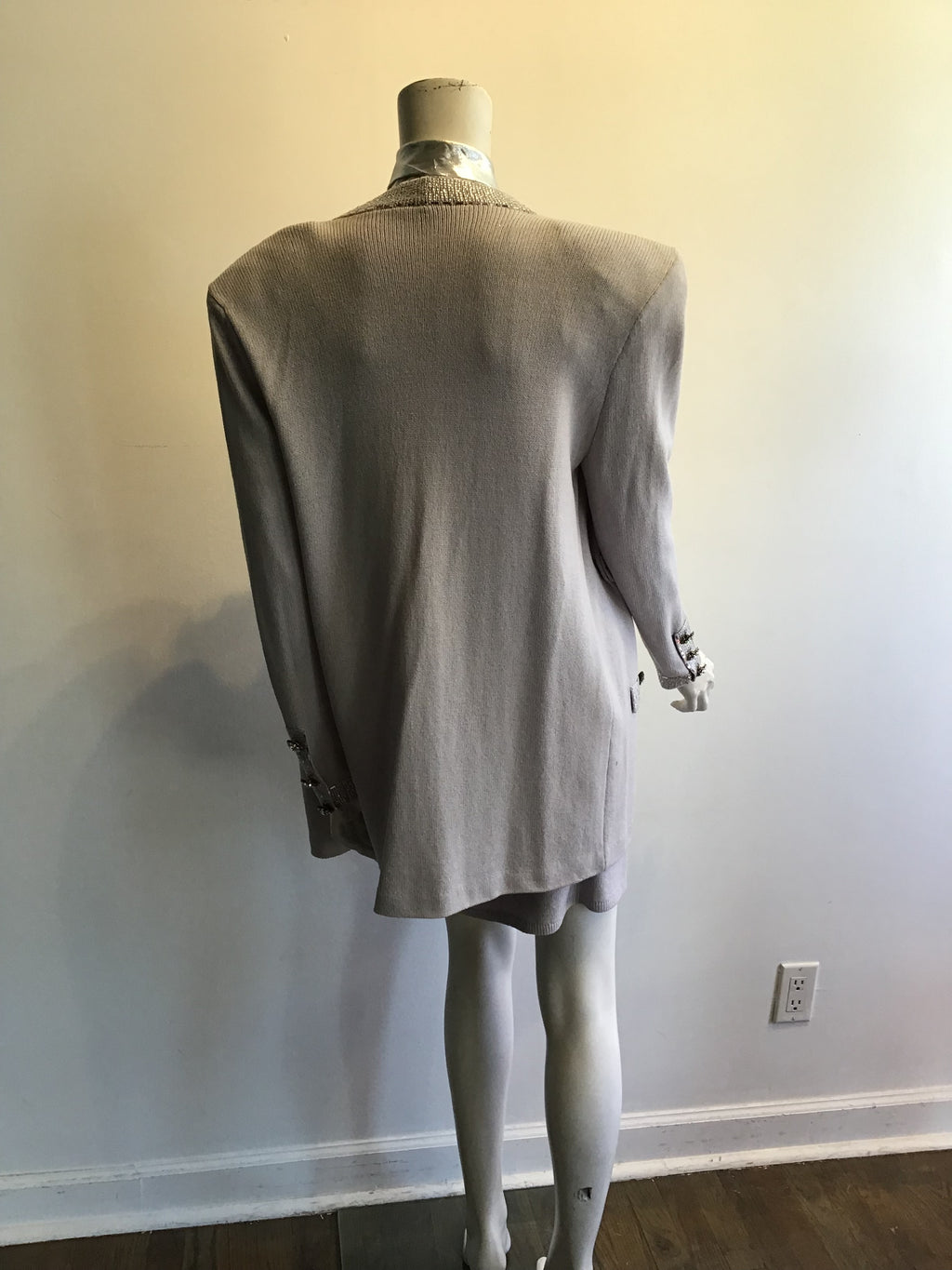 1980’s St John Silver and Pewter wool/Rayon Blend Evening Size 10