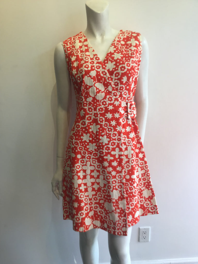 1960’s Cotton Red and White Janet Lynn Dress Size 6