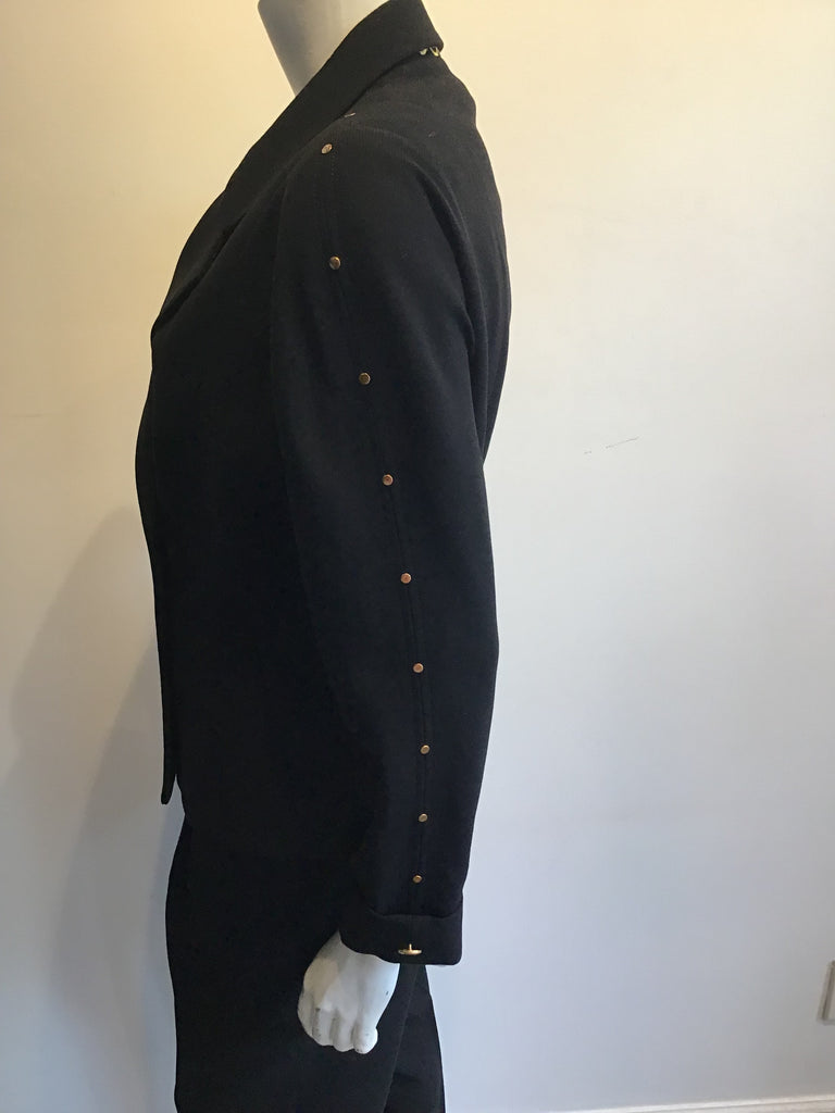 1990s Black Wool Griffith Gray St John’s Pant Suit Size 10