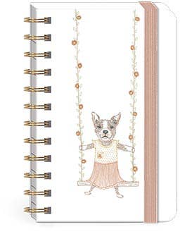 Punch Studio Spiral Pocket Notebook-Frenchie