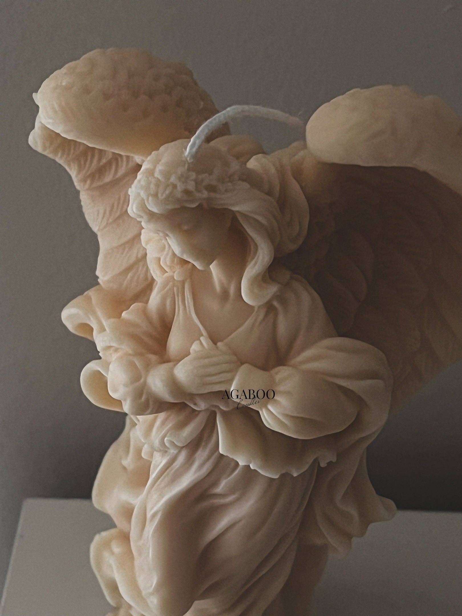 Large Angel Candle 7x5 inches