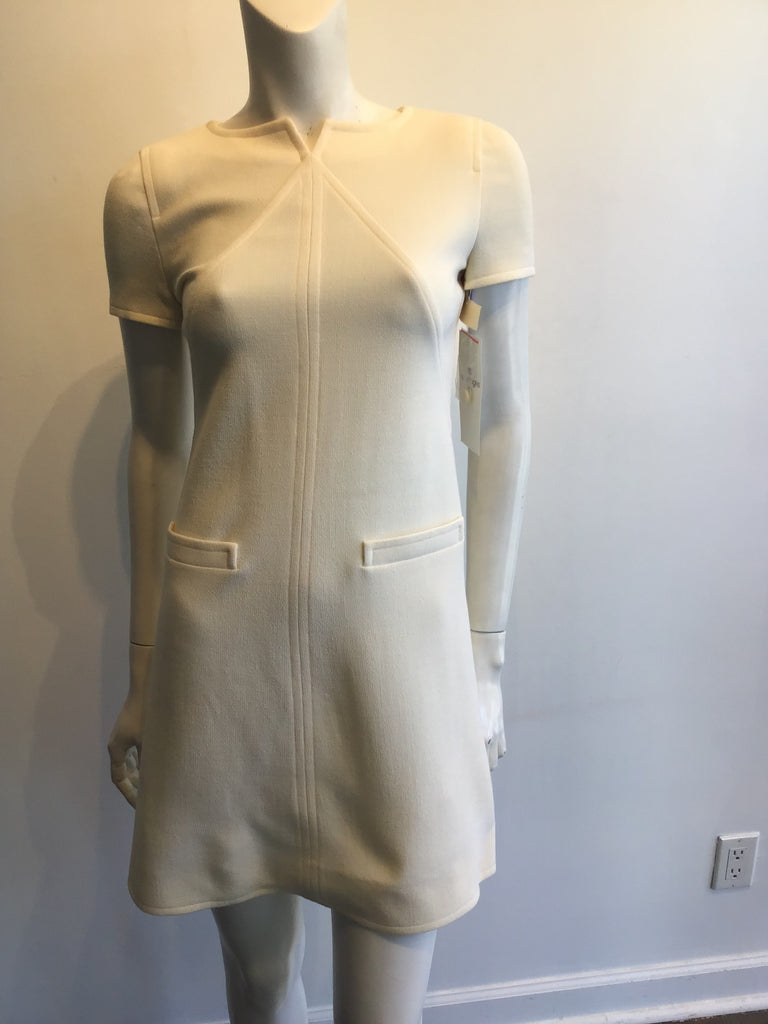 1990's Courréges Wool Cream Dress SIZE 4
