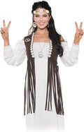 Suede Fringed Hippie Costume Vest