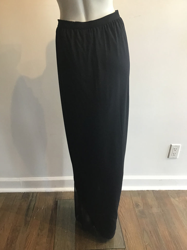 1980's Mary McFadden Black Chiffon Trouser size 8