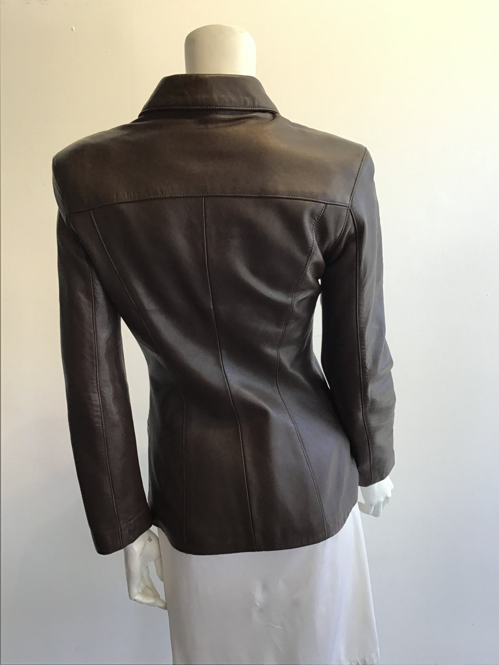 1980’s Michael Hoban North Beach Leather Brown Jacket Size 4