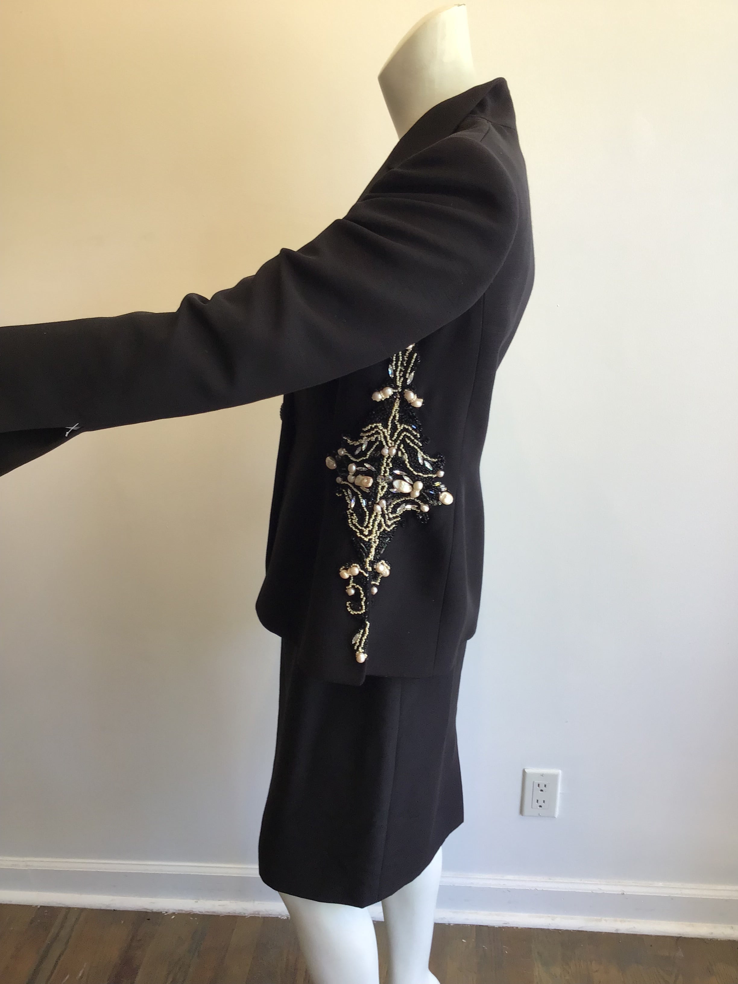 1990’s Wool Blend Bagley Mischka  Evening Suit Size 8